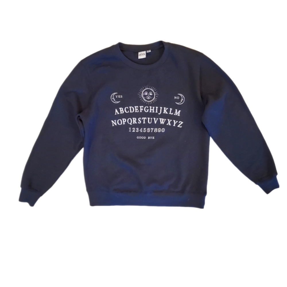 Ouija Women's Black Ouija Spirit Board‎ Pullover Sweatshirt Medium